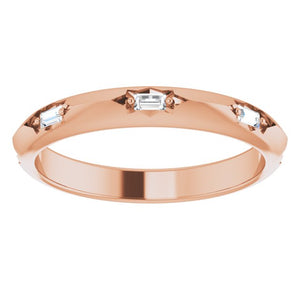 ACCENTED ETERNITY BAND - Rose Gold