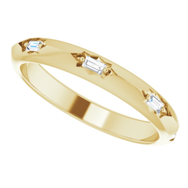 ACCENTED ETERNITY BAND - Yellow Gold
