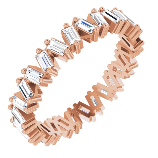 STAGGERED ETERNITY BAND - 14K Rose Gold