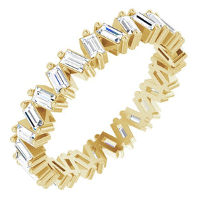 STAGGERED ETERNITY BAND - 14K Yellow Gold