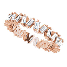 Load image into Gallery viewer, STAGGERED ETERNITY BAND - 14K Rose Gold
