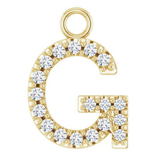 Load image into Gallery viewer, DIAMOND INITIAL DANGLE
