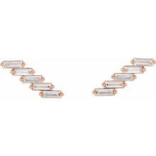 Load image into Gallery viewer, DIAMOND EAR CLIMBERS - 14K Rose Gold
