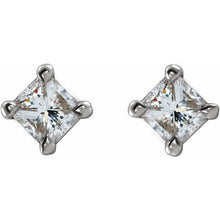 Load image into Gallery viewer, ⅓ CTW SQUARE DIAMOND EARRINGS
