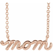 Load image into Gallery viewer, MOM NECKLACE - 14K Rose Gold
