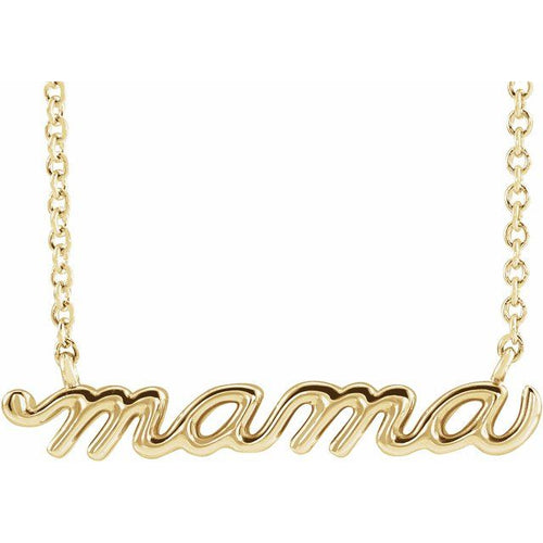 MAMA NECKLACE - 14K Yellow Gold