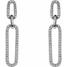 Load image into Gallery viewer, ⅓ CTW DIAMOND LINK EARRINGS
