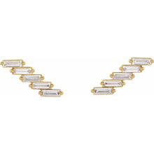 Load image into Gallery viewer, DIAMOND EAR CLIMBERS - 14K Yellow Gold
