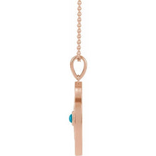 Load image into Gallery viewer, EVIL EYE NECKLACE - TURQUOISE - 14K Rose Gold

