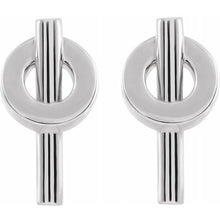 Load image into Gallery viewer, 14K NEGATIVE SPACE CIRCLE EARRINGS - White Gold
