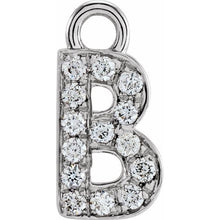 Load image into Gallery viewer, PAVE DIAMOND INITIAL DANGLE
