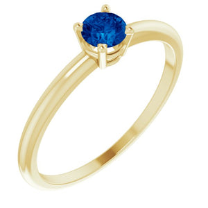 SAPPHIRE PINKY RING