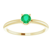 Load image into Gallery viewer, EMERALD PINKY RING

