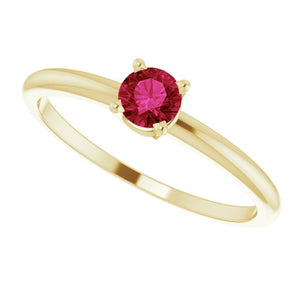 RUBY PINKY RING
