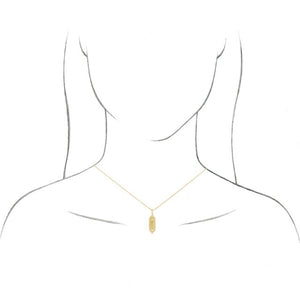 GOLD INITIAL 0.05 CTW DIAMOND 16-18" NECKLACE