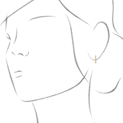 14K THIN HOOP EARRINGS - Yellow Gold