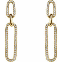 Load image into Gallery viewer, ⅓ CTW DIAMOND LINK EARRINGS
