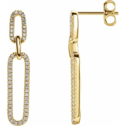 ⅓ CTW DIAMOND LINK EARRINGS