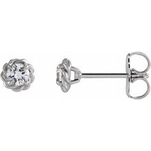 Load image into Gallery viewer, DIAMOND CLAW-PRONG ROPE EARRINGS
