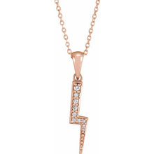 Load image into Gallery viewer, DIAMOND LIGHNING BLOT NECKLACE

