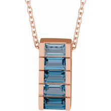 Load image into Gallery viewer, MULTI-COLORED TOPAZ CHANNEL SET NECKLACE
