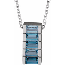 Load image into Gallery viewer, MULTI-COLORED TOPAZ CHANNEL SET NECKLACE
