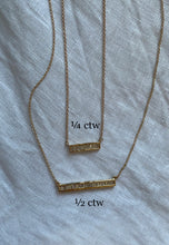 Load image into Gallery viewer, 1/2 CTW BAGUETTE BAR NECKLACE
