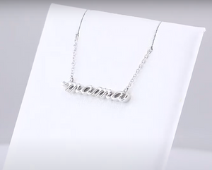 MAMA NECKLACE - 14K White Gold
